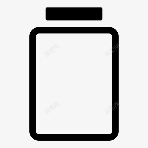 罐子容器空罐子图标svg_新图网 https://ixintu.com 容器 日常用品 玻璃 空罐子 罐子