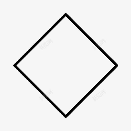 菱形二维几何图标svg_新图网 https://ixintu.com 二维 几何 多边形 形状 正方形 菱形