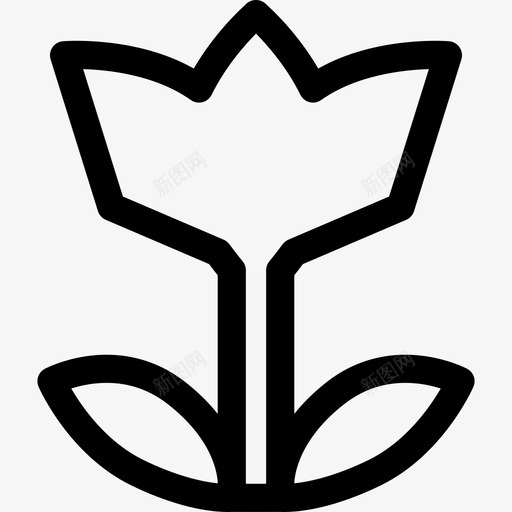 花朵剪影自然poi自然轮廓图标svg_新图网 https://ixintu.com poi自然轮廓 自然 花朵剪影