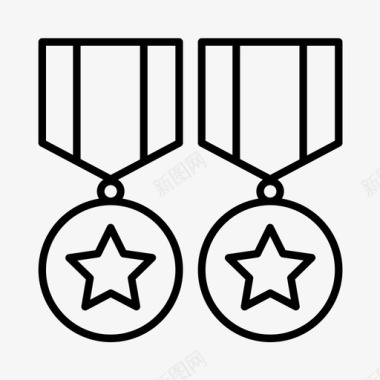 军事奖章成就军队图标图标