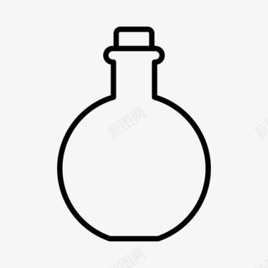 圆底烧瓶佛罗伦萨烧瓶实验室图标图标