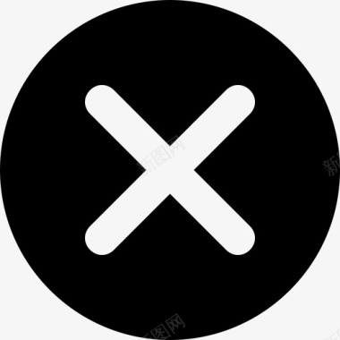 取消关闭交叉图标图标