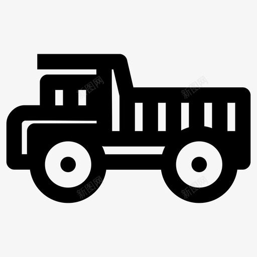 自卸车汽车建筑卡车图标svg_新图网 https://ixintu.com 建筑卡车 汽车 自卸车 车辆 运输