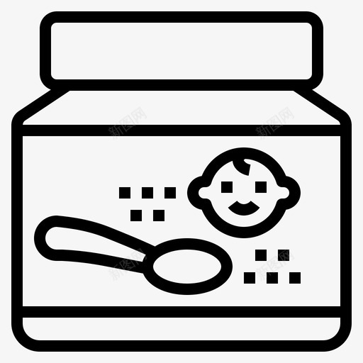 婴儿食品饮食喂养图标svg_新图网 https://ixintu.com 喂养 婴儿食品 营养 饮食