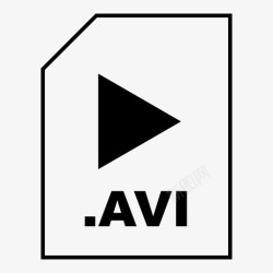 文件类型为AVIavi音视频交错文件图标高清图片