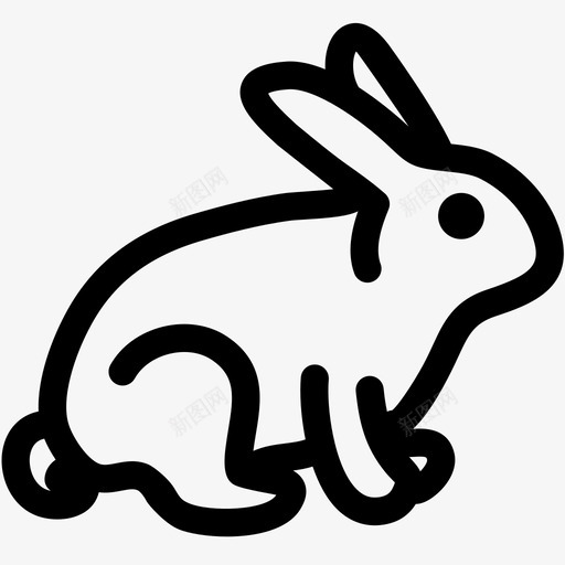 兔子庆祝装饰图标svg_新图网 https://ixintu.com 兔子 动物群 庆祝 装饰 食物大纲集2
