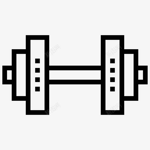 哑铃运动重量图标svg_新图网 https://ixintu.com 哑铃 运动 重量