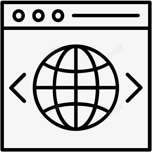 网页代码编码开发图标svg_新图网 https://ixintu.com 全球 开发 编码 网格 网页代码 网页设计和开发平面线图标