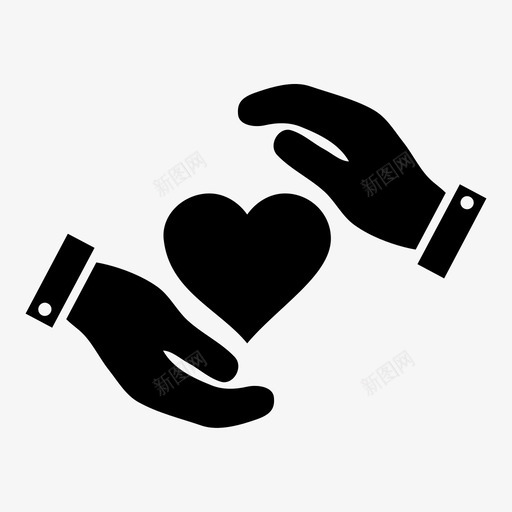 心脏护理护理双手舒适图标svg_新图网 https://ixintu.com 心脏保护 心脏护理 情人节庆祝 护理双手 爱 舒适 覆盖