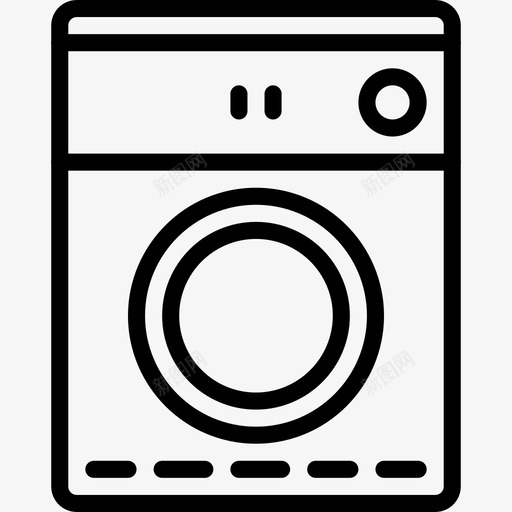 干衣机电器厨房图标svg_新图网 https://ixintu.com 厨房 厨房物体轮廓 干衣机 滚筒 电器
