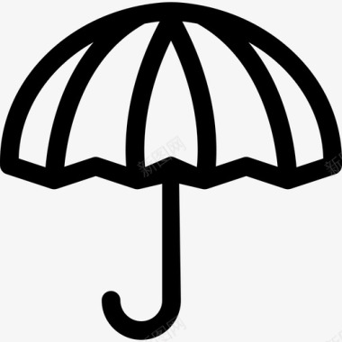 雨伞天气poi公共场所概述图标图标