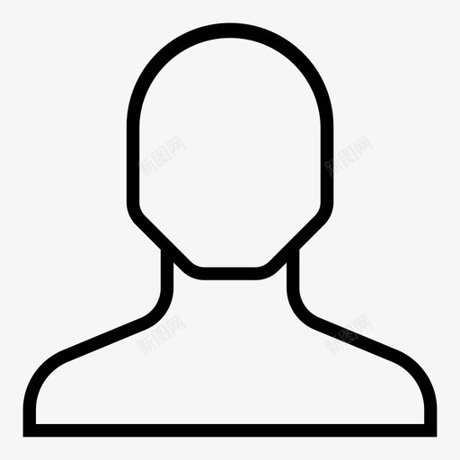男性客户个人资料图标svg_新图网 https://ixintu.com 个人资料 客户 用户 男性 简历图标 轮廓