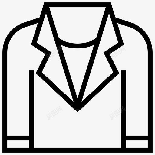 西服衣领衬衫图标svg_新图网 https://ixintu.com 办公用品 女士 工作服 衣领 衬衫 西服