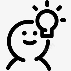快乐人创意创意过程智慧图标高清图片