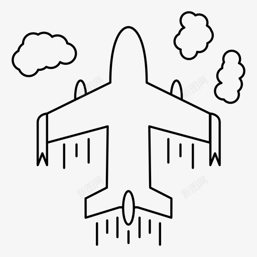 飞机机场城市图标svg_新图网 https://ixintu.com 城市 必需品 机场 飞机 飞行