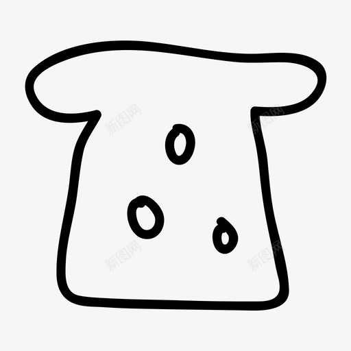 面包面包片早餐图标svg_新图网 https://ixintu.com 三明治 吐司 早餐 面包 面包片 食物 食物和饮料