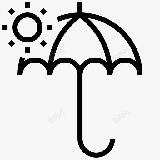 伞天气预报遮阳图标svg_新图网 https://ixintu.com 伞 天气 天气预报 遮阳 阳光