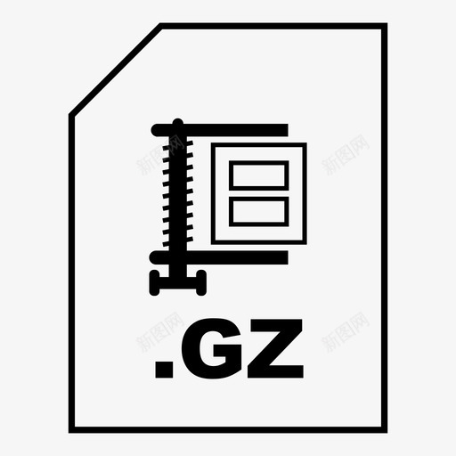 gz归档压缩图标svg_新图网 https://ixintu.com gz gzip 压缩 归档 文件 文件类型 文件类型图标