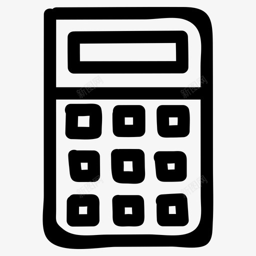 计算器会计商业图标svg_新图网 https://ixintu.com 会计 商业 数学 电子手绘图标 税务 计算 计算器