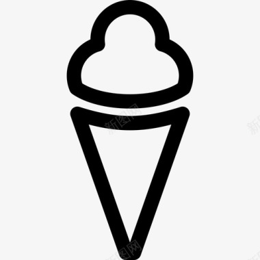 冰淇淋蛋卷食品poi食品概述图标图标