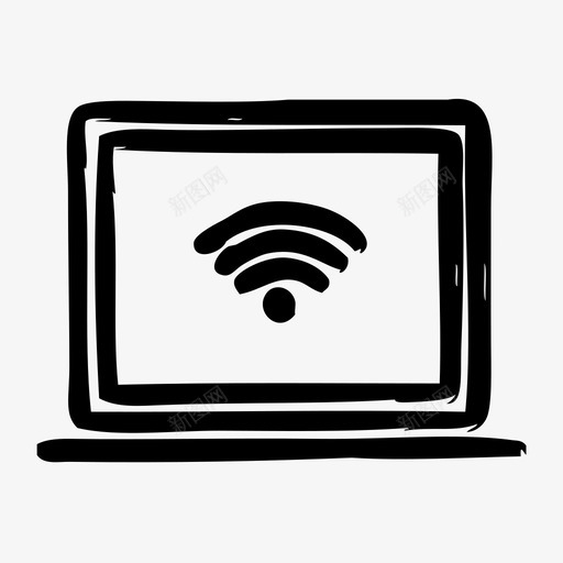 wifi计算机互联网图标svg_新图网 https://ixintu.com wifi 万维网 互联网 草图2 计算机