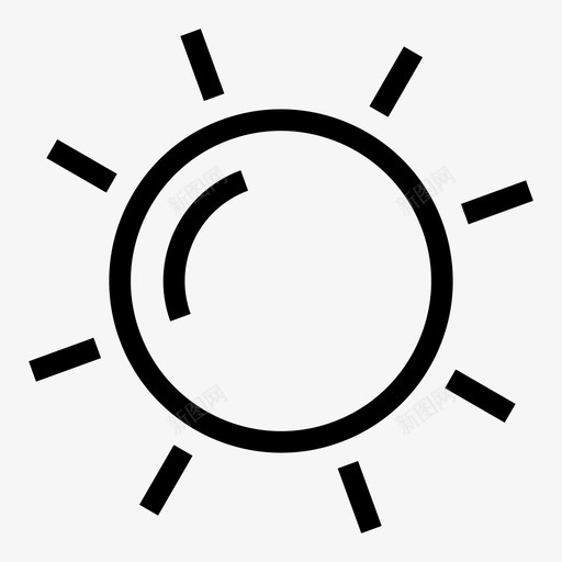 太阳能量假日图标svg_新图网 https://ixintu.com 假日 假期 园艺线图标 夏天 天气 太阳 能量