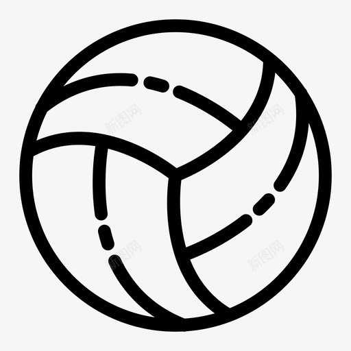 排球体育图标svg_新图网 https://ixintu.com 体育 排球