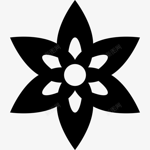 花瓣拉长的花大自然花朵图标svg_新图网 https://ixintu.com 大自然 花朵 花瓣拉长的花