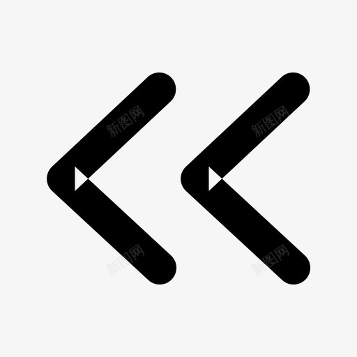 双箭头向左svg_新图网 https://ixintu.com 双箭头向左