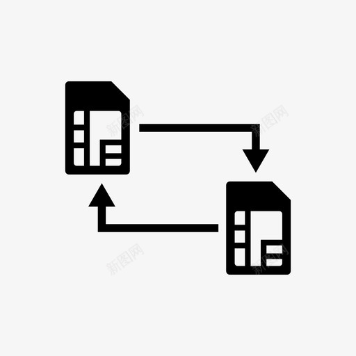 sim卡手机电话图标svg_新图网 https://ixintu.com sim卡 手机 电话