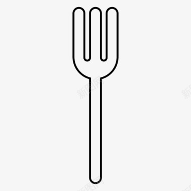 叉子餐具刀叉图标图标