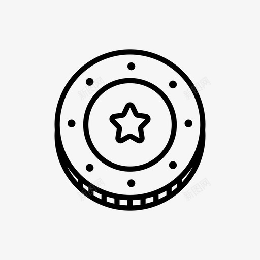 星币赌场筹码图标svg_新图网 https://ixintu.com 付款 星币 筹码 赌场 钱