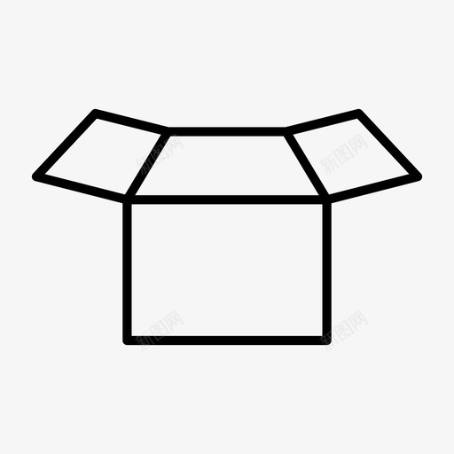 全开箱纸箱包装图标svg_新图网 https://ixintu.com 全开箱 包装 生产 纸箱 装运