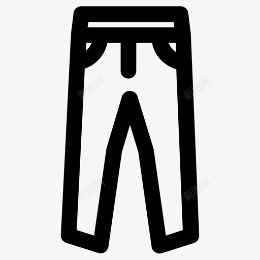 裤子衣服牛仔裤图标svg_新图网 https://ixintu.com 牛仔裤 衣服 裤子