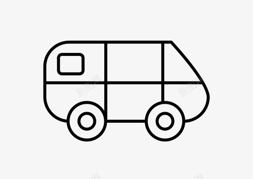 房车小汽车小型货车图标图标
