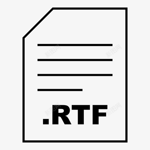 rtf格式文本图标svg_新图网 https://ixintu.com rtf 文件类型图标 文本 格式