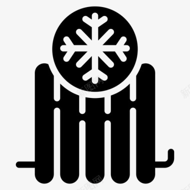 散热器冷暖气冰图标图标