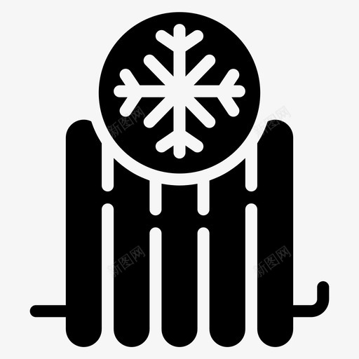 散热器冷暖气冰图标svg_新图网 https://ixintu.com 关 冰 家庭自动化固体 散热器冷 暖气