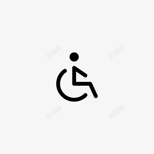 轮椅无障碍老人图标svg_新图网 https://ixintu.com 医院 小图标 无障碍 病人 老人 轮椅