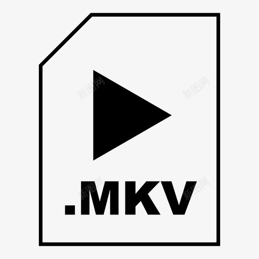 mkv文件文件类型图标svg_新图网 https://ixintu.com matroska mkv 文件 文件类型 文件类型图标 电影 视频