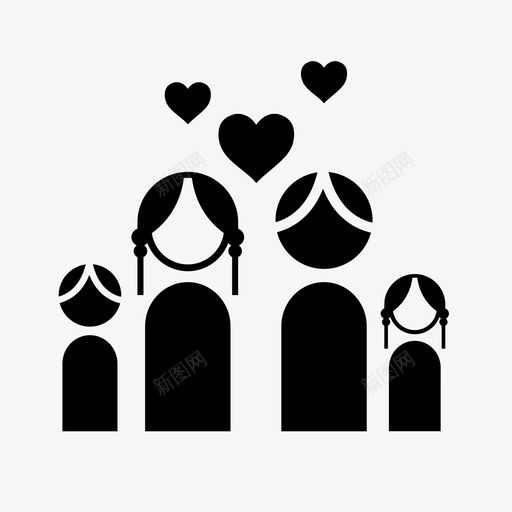 家庭家庭成员小组图标svg_新图网 https://ixintu.com 家庭 家庭成员 小组 幸福家庭 爱 爱的图标