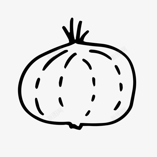 白洋葱涂鸦蔬菜图标svg_新图网 https://ixintu.com 涂鸦 白洋葱 蔬菜 食物涂鸦