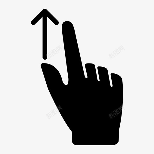 向上滑动手指屏幕图标svg_新图网 https://ixintu.com 向上滑动 屏幕 手势稳定 手指
