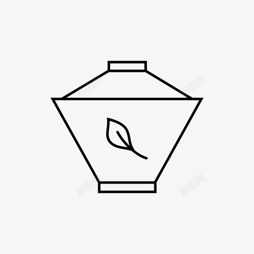 盖碗碗瓷器图标svg_新图网 https://ixintu.com 中国茶道 瓷器 盖碗 碗 茶 茶道