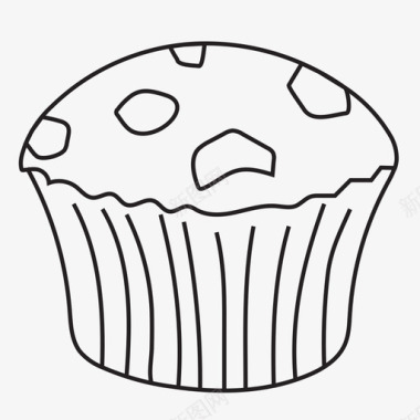 松饼面包店食品图标图标