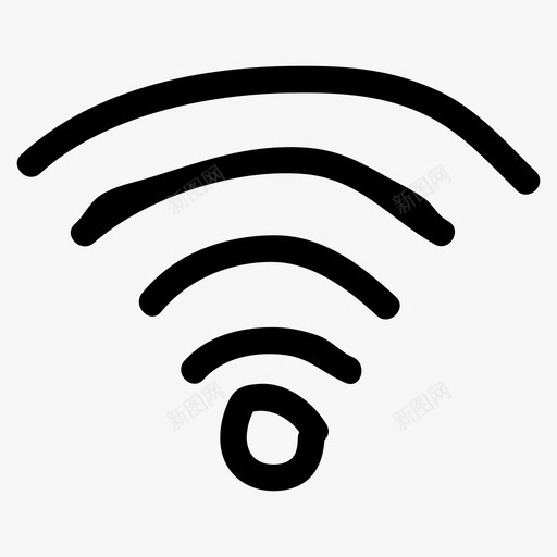 wifi连接互联网图标svg_新图网 https://ixintu.com wifi 互联网 信号 网络 计算机硬件手绘 路由器 连接