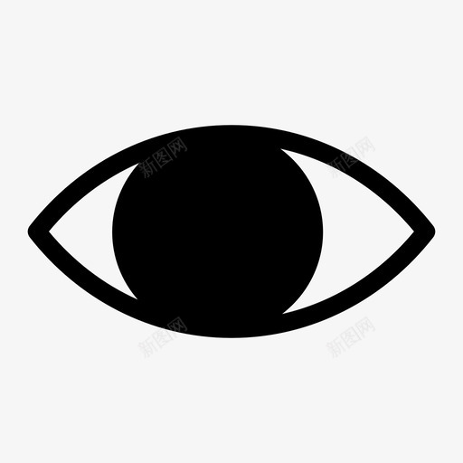 眼睛瞳孔图标svg_新图网 https://ixintu.com 眼睛 瞳孔