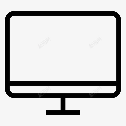 电脑桌面显示器图标svg_新图网 https://ixintu.com pc 屏幕 显示器 桌面 电脑 电视 音乐影音线图标
