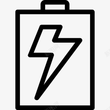 充电电池螺栓手机电池图标图标