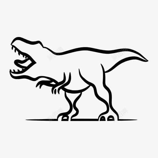 霸王龙动物恐龙图标svg_新图网 https://ixintu.com 动物 动物线 恐龙 霸王龙